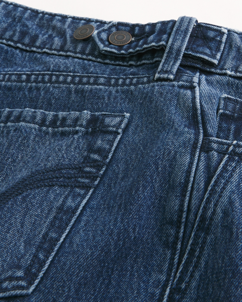 verstellbarer bund niedrige leibhöhe dunkle waschung locker sitzende jeans