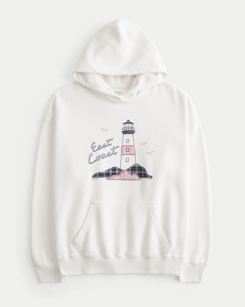 oversize-hoodie mit ostküstenmuster