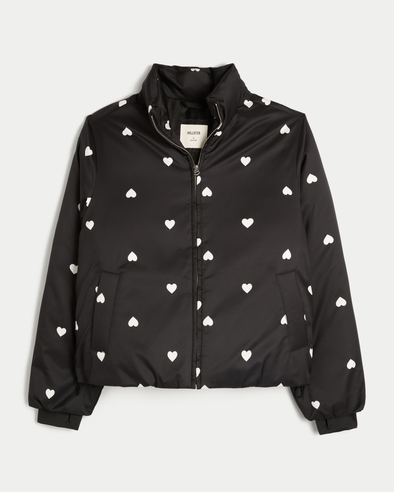 daunenjacke mit reißverschlussmuster