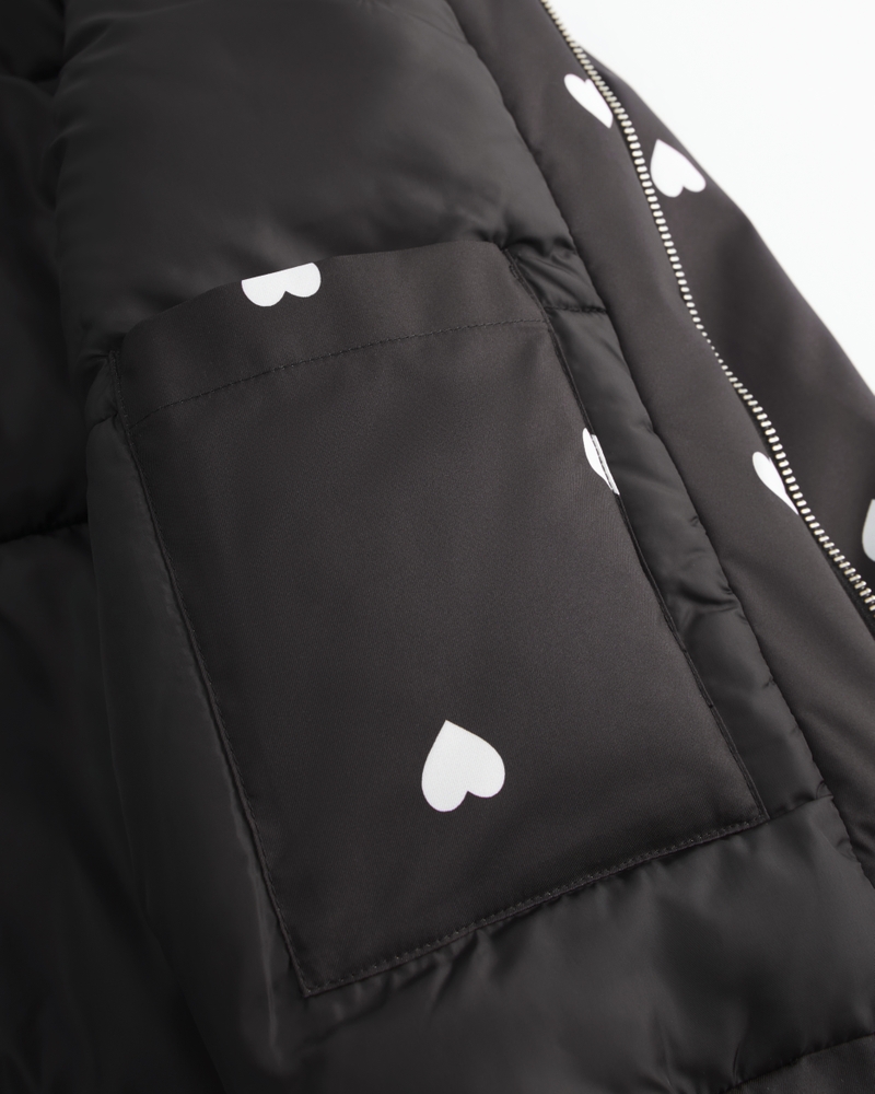 daunenjacke mit reißverschlussmuster