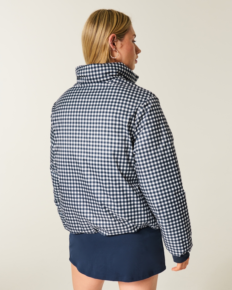 daunenjacke mit reißverschlussmuster
