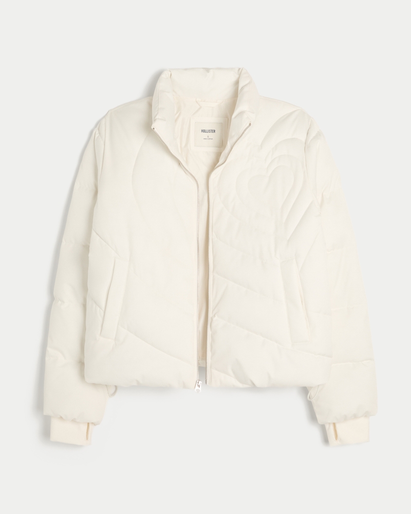 daunenjacke mit reißverschlussmuster