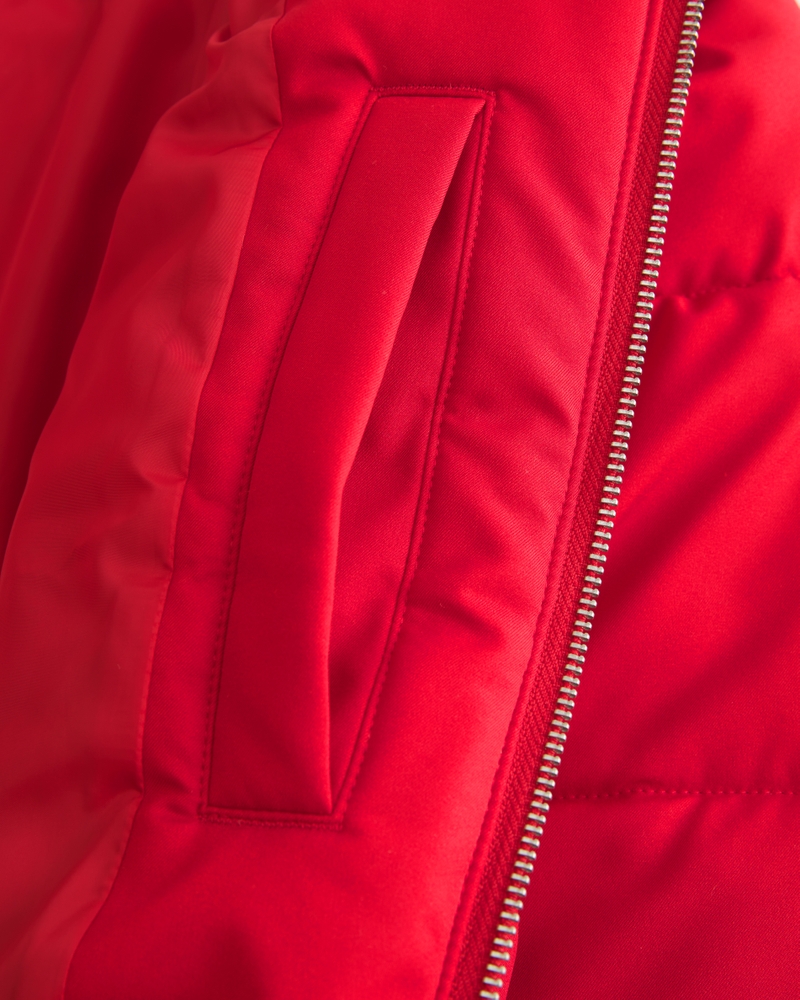 daunenjacke mit reißverschlussmuster