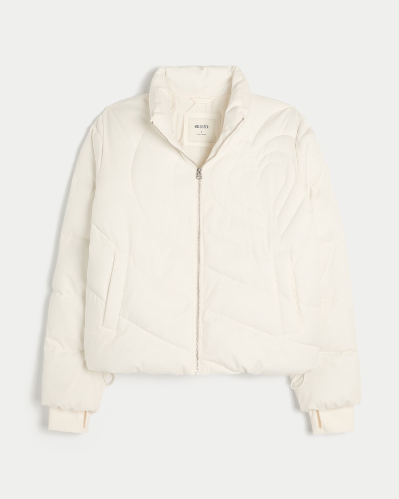 daunenjacke mit reißverschlussmuster