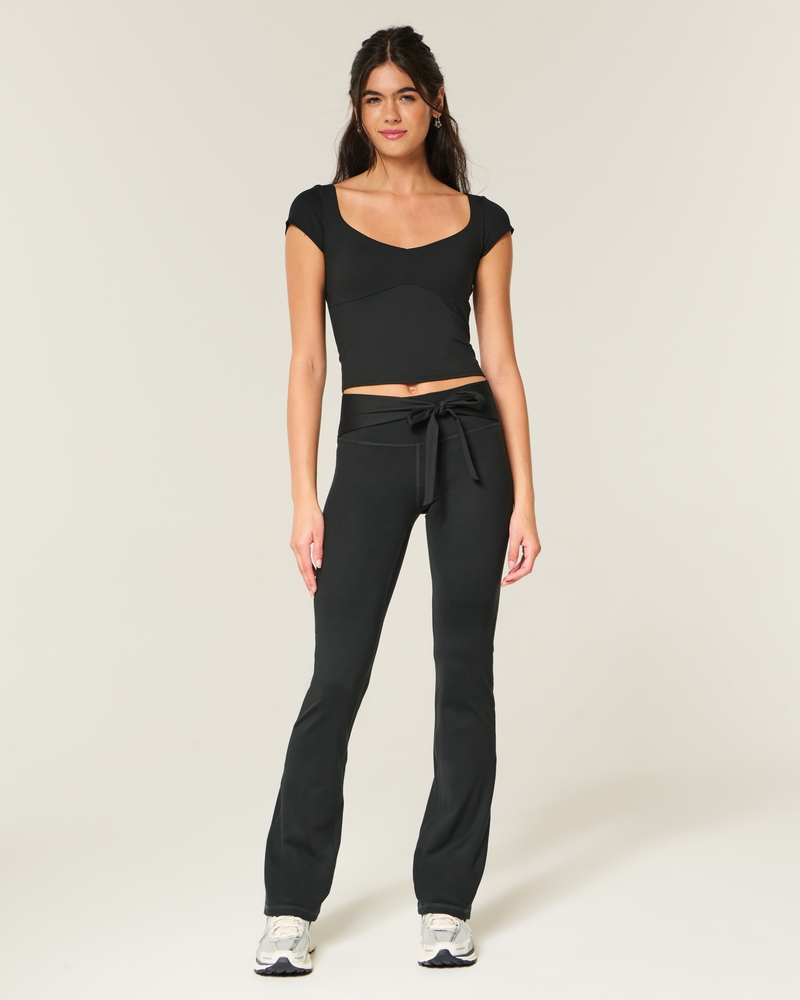 gilly hicks active recharge schnür-bootcut-leggings