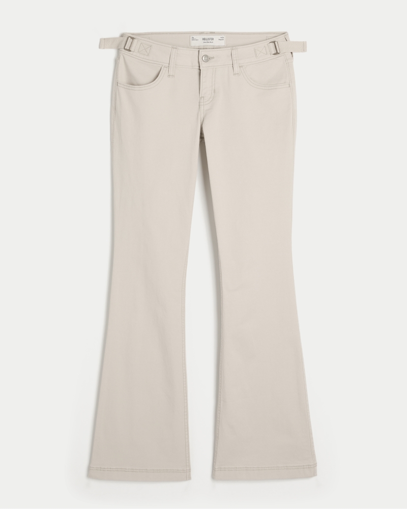 bootcut-hose mit niedrigem bund