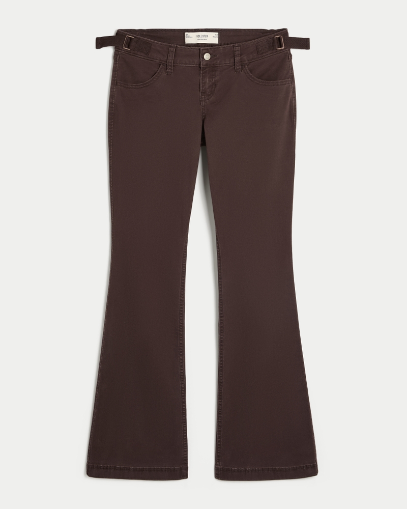 bootcut-hose mit niedrigem bund