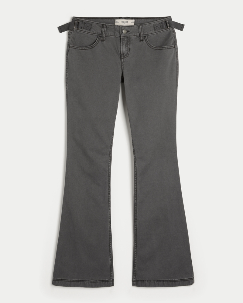 bootcut-hose mit niedrigem bund