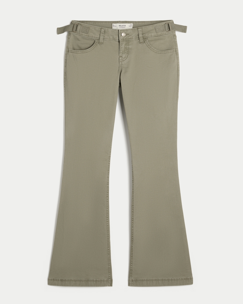 bootcut-hose mit niedrigem bund
