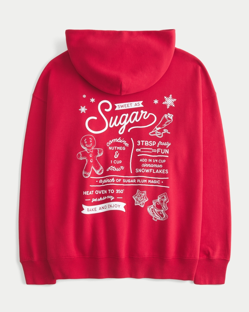 oversize-hoodie mit glitzerprint und bonbonmuster