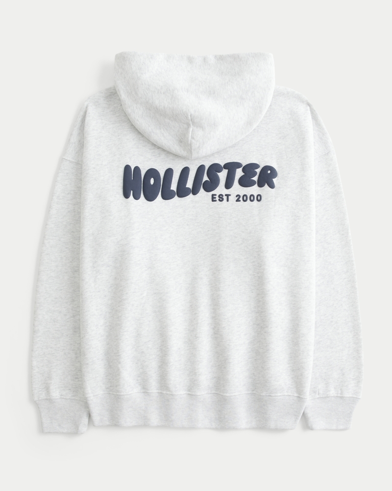 hollister feel good logo-muster oversize-camouflage-hoodie
