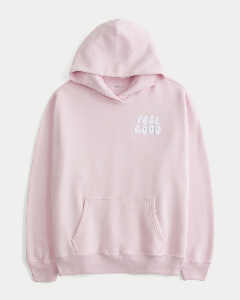 hollister feel good logo-muster oversize-camouflage-hoodie