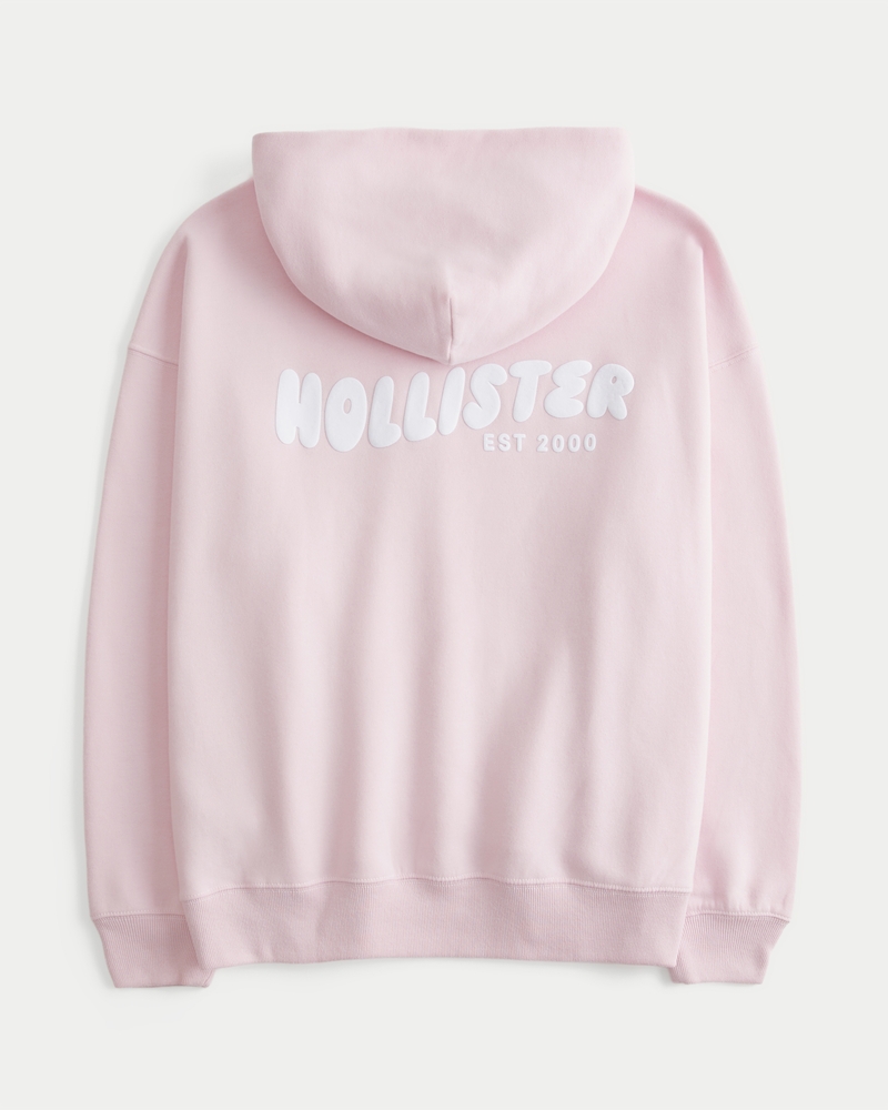 hollister feel good logo-muster oversize-camouflage-hoodie