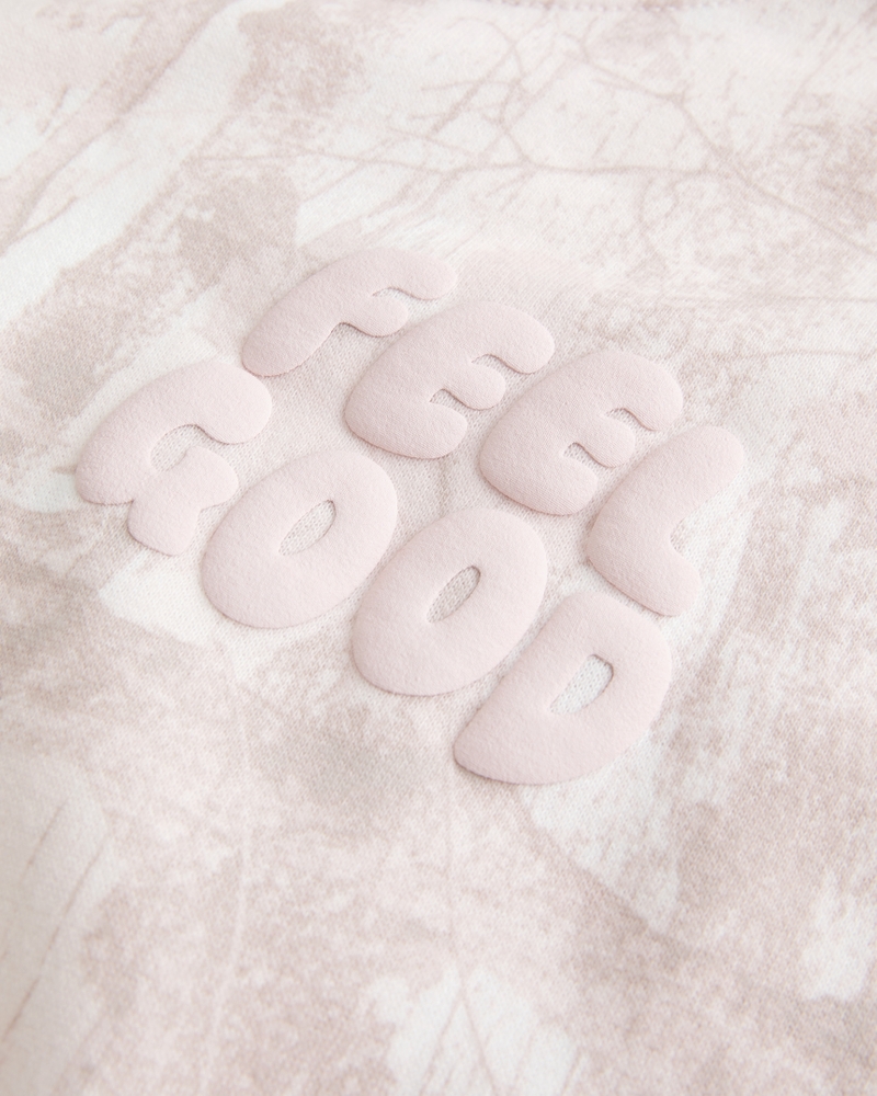 hollister feel good logo-muster oversize-camouflage-hoodie