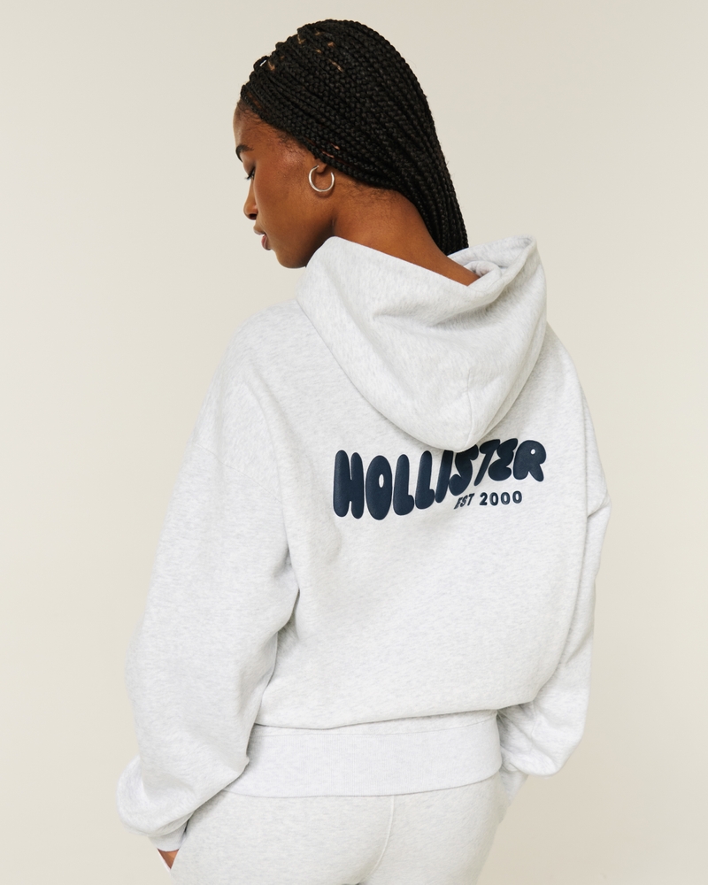 hollister feel good logo-muster oversize-camouflage-hoodie