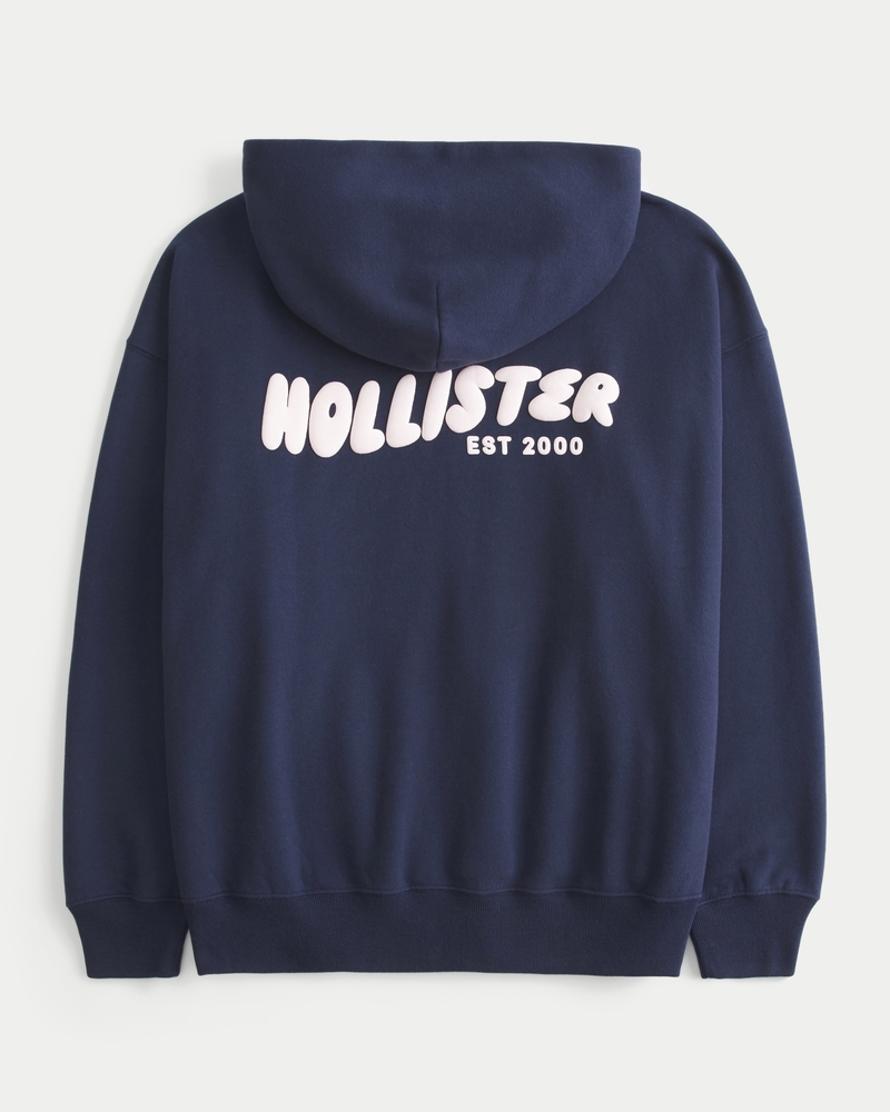 hollister feel good logo-muster oversize-camouflage-hoodie