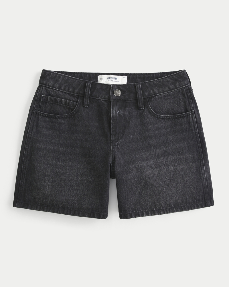 5-zoll 13 cm lange tief sitzende jeansshorts im bag-style mit mittlerer waschung
