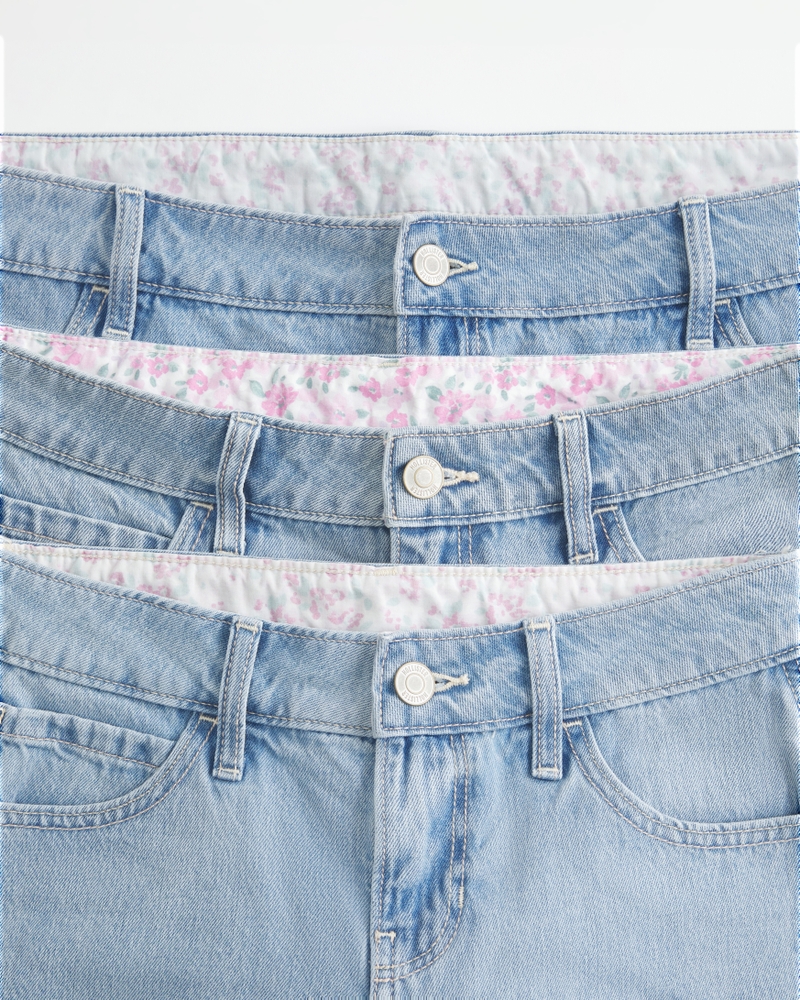 5-zoll 13 cm lange tief sitzende jeansshorts im bag-style mit mittlerer waschung