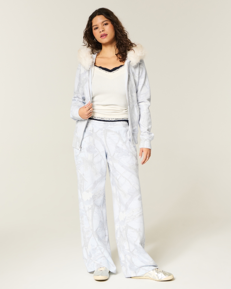 blaue getarnte jogginghose mit beutel
