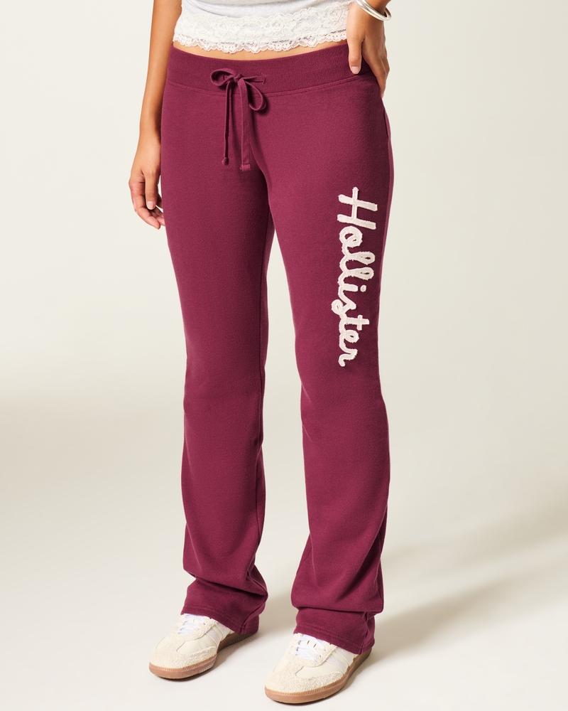 bootcut-jogginghose mit logoprint