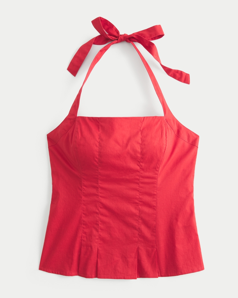 plissiertes rückenfreies camisole-top