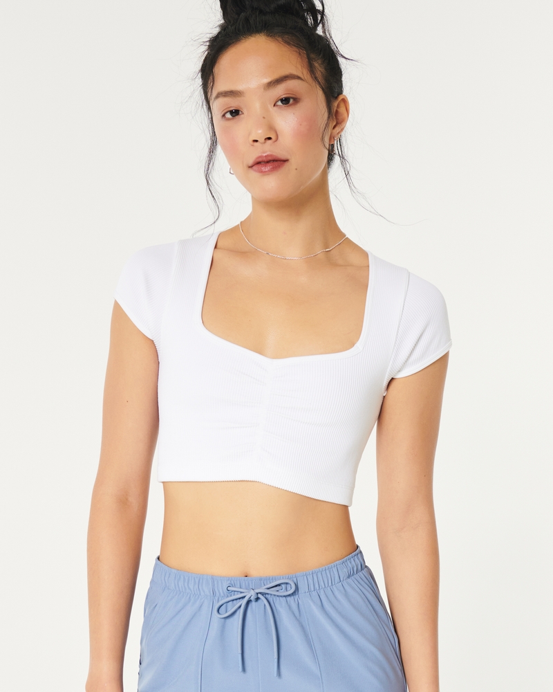 gilly hicks rippen-nahtloses figurbetontes top