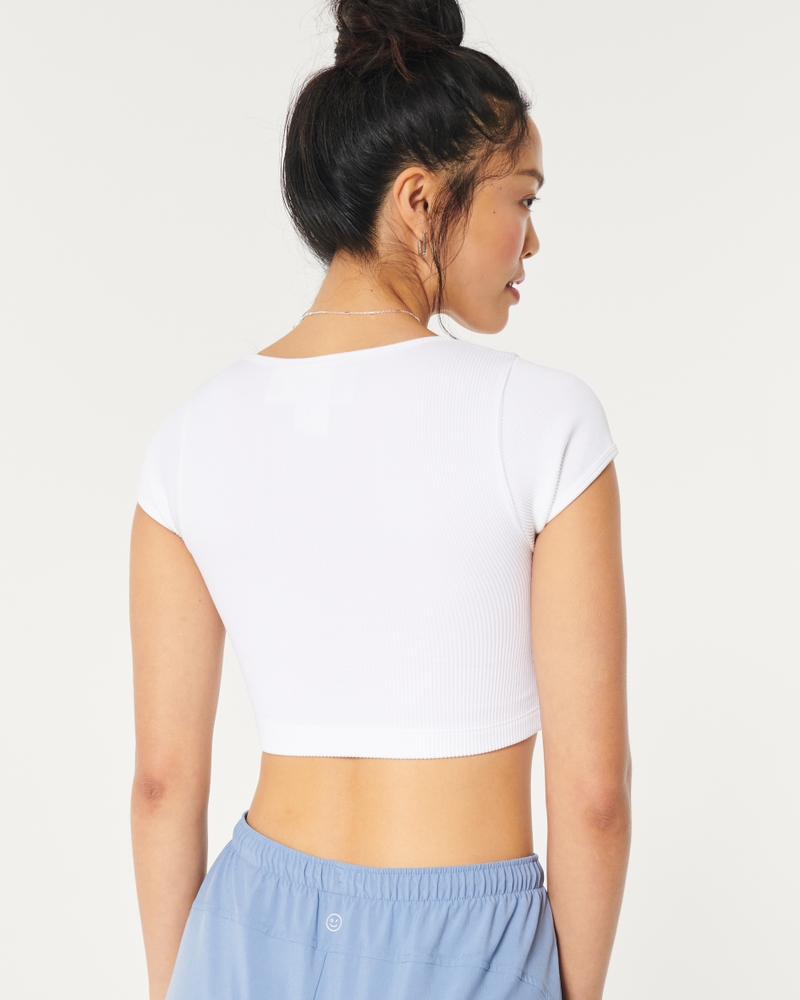gilly hicks rippen-nahtloses figurbetontes top