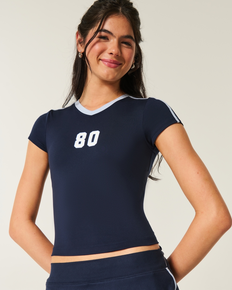 gilly hicks cropped t-shirt mit auffälligem grafikmuster