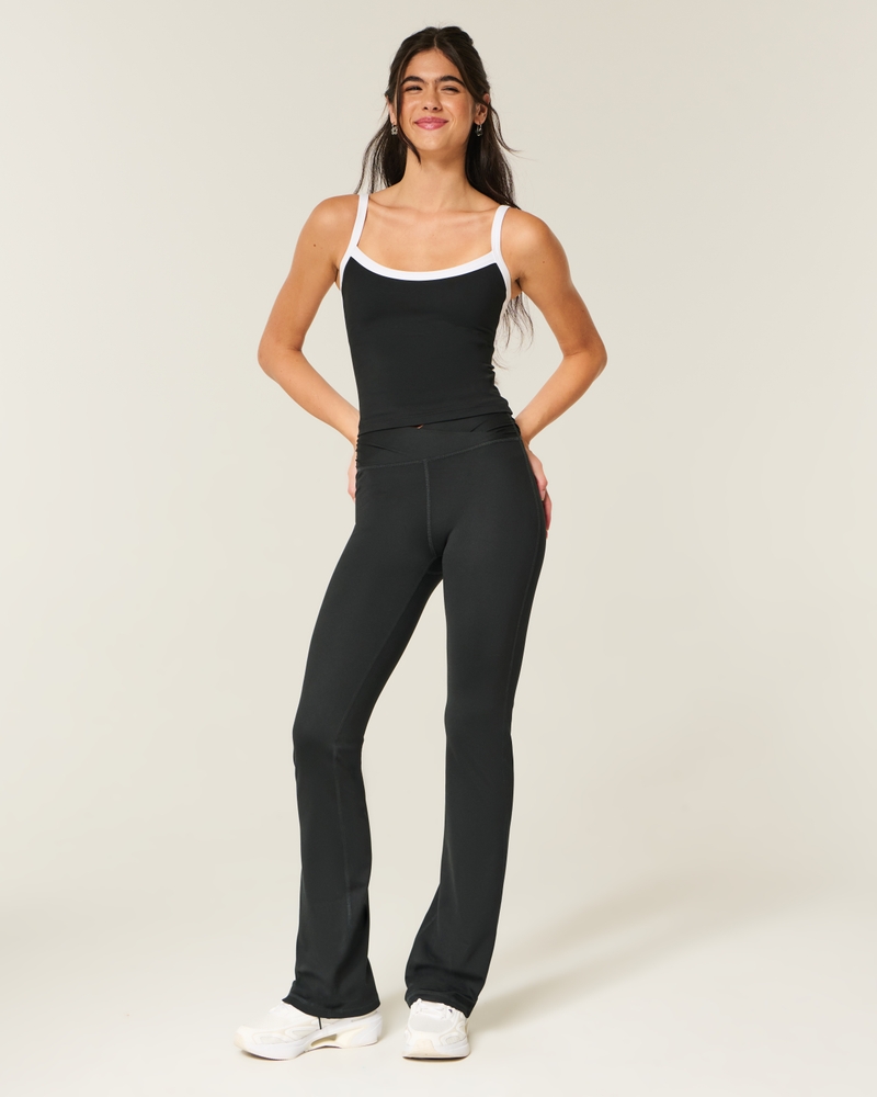 gilly hicks active recharge leggings mit wickelbund und stiefeletten