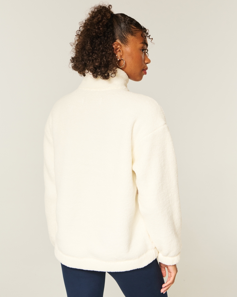 gilly hicks fleece-sweatshirt mit viertelreißverschluss