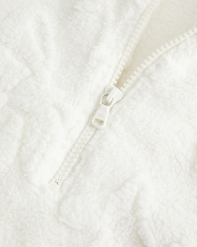 gilly hicks fleece-sweatshirt mit viertelreißverschluss