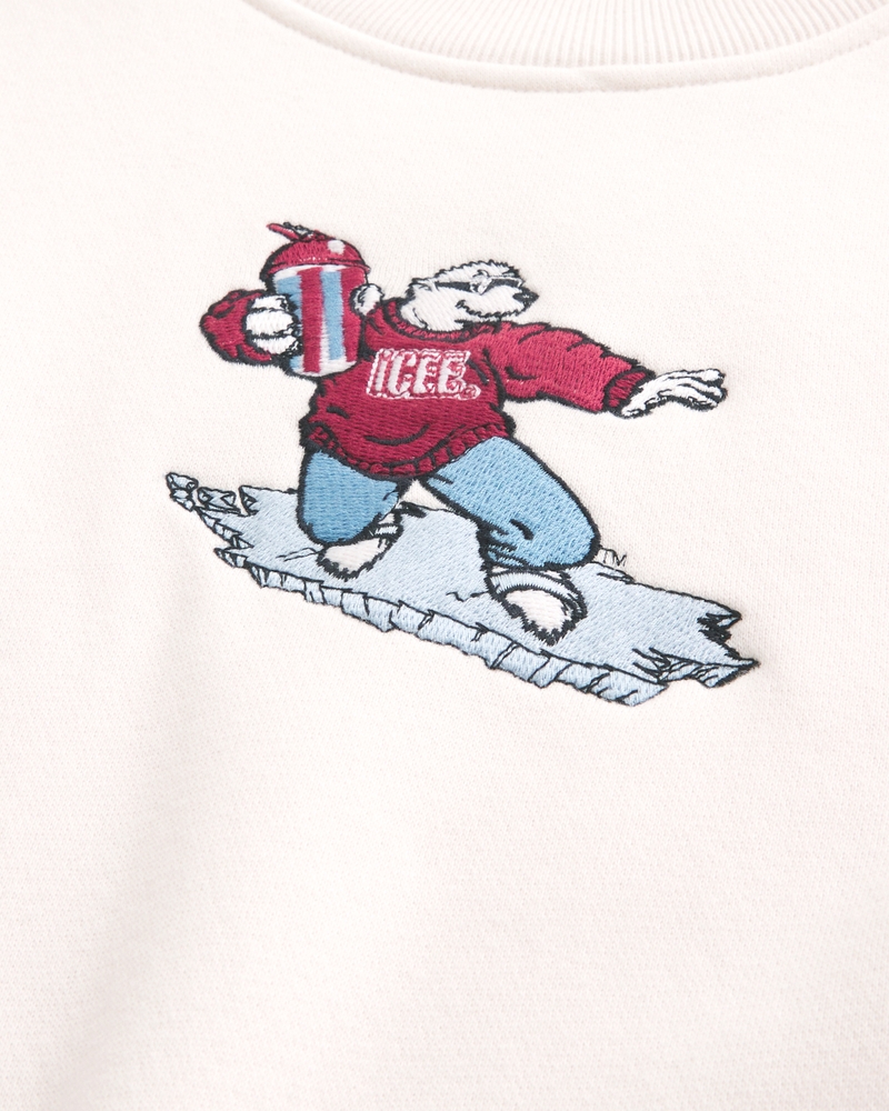 kelloggs sweatshirt mit zuckerchip-muster quadratischer passform und rundhalsausschnitt