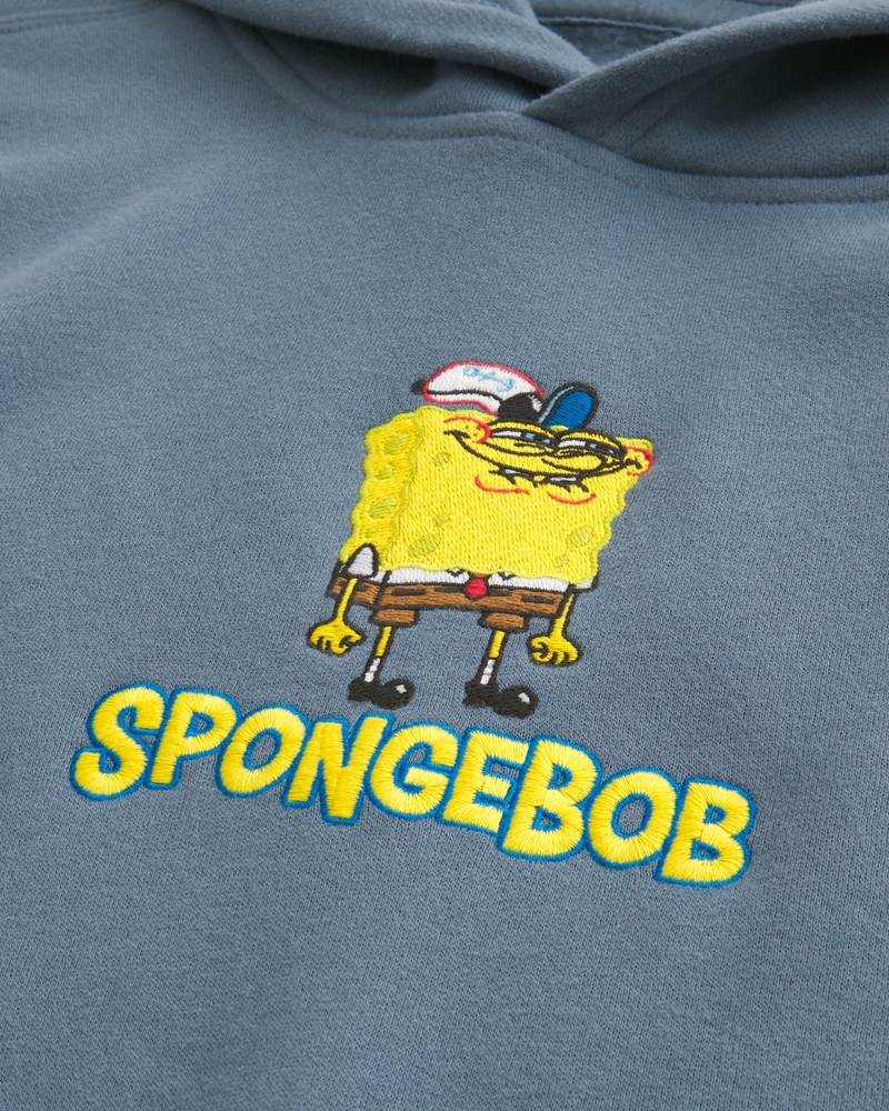 spongebob schwammkopf muster quadratischer hoodie