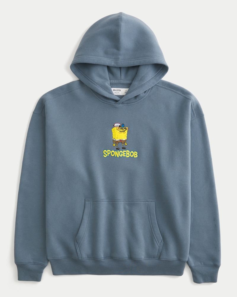 spongebob schwammkopf muster quadratischer hoodie