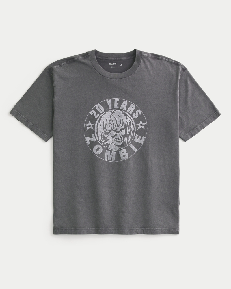 rob zombie t-shirt mit quadratischer passform und grafik