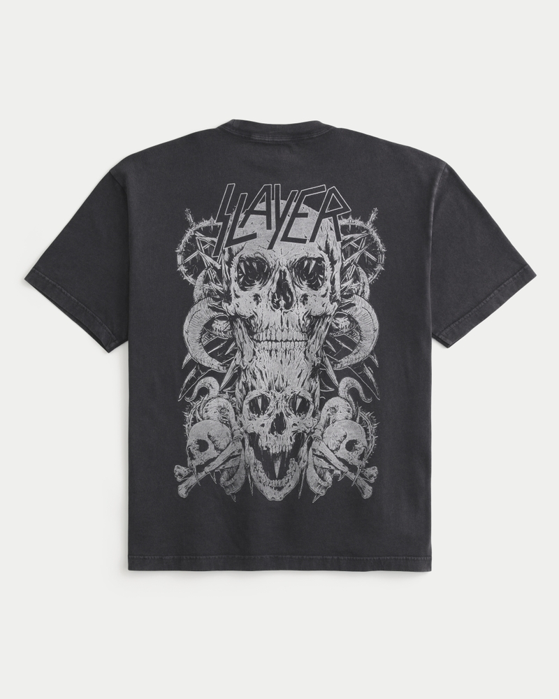 megadeth tour grafik-t-shirt mit quadratischer passform