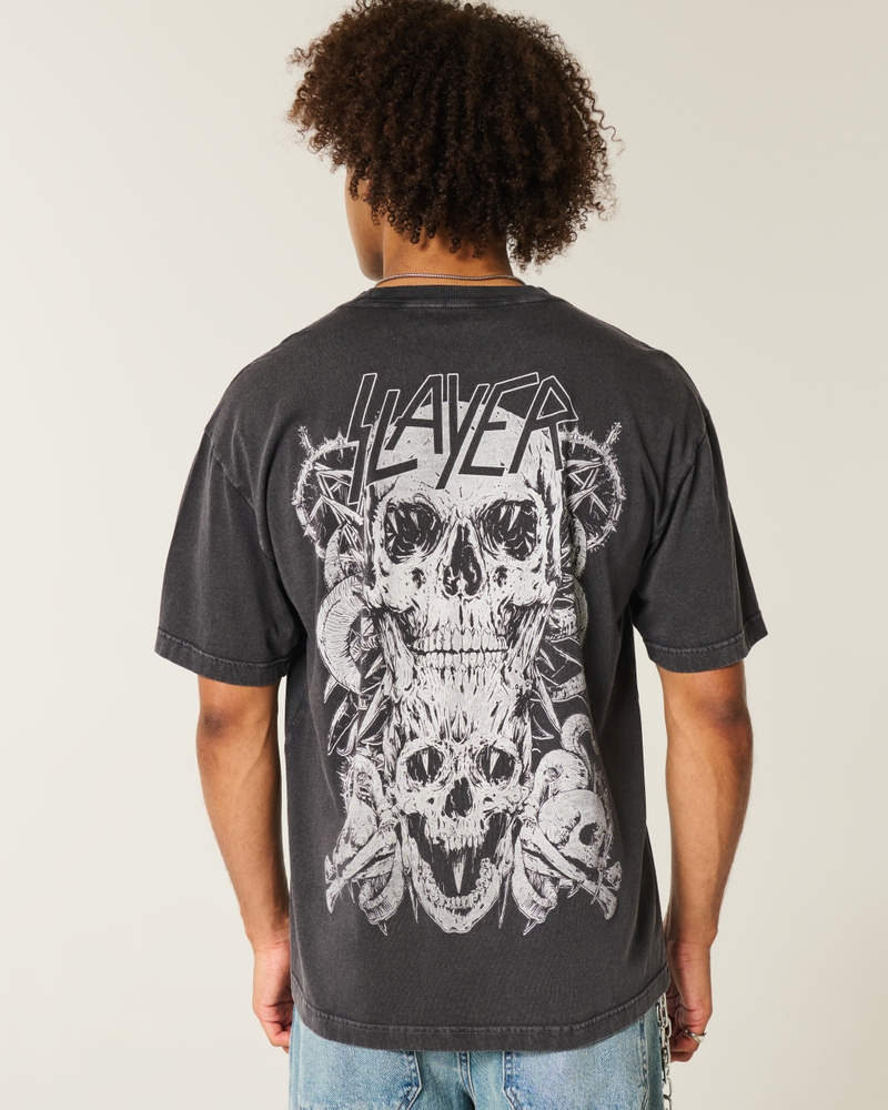megadeth tour grafik-t-shirt mit quadratischer passform