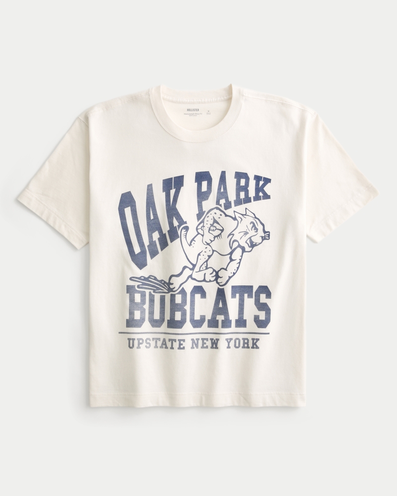 quadratisch geschnittenes strapazierfähiges oak park bobcats grafik-t-shirt