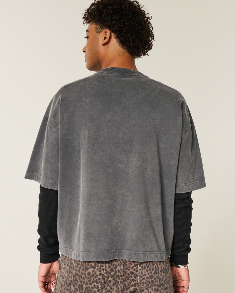 hochwertiges locker sitzendes kurzärmeliges fußballtrikot im preppy-stil mit muster