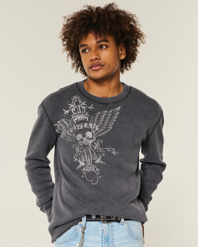 warmes shirt mit spinnenmuster und rundhalsausschnitt