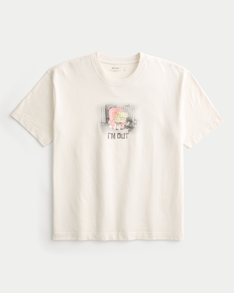 locker sitzendes schweres t-shirt mit tom-und-jerry-motiv