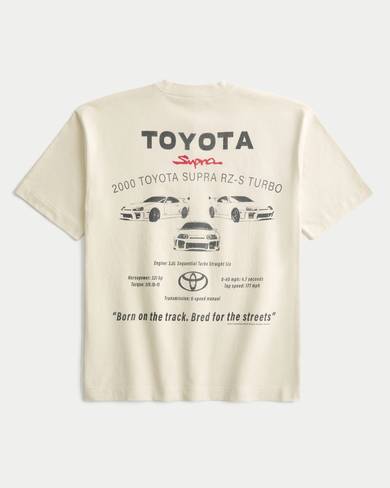 schwergewichtiges ford-t-shirt mit quadratischer passform und grafik