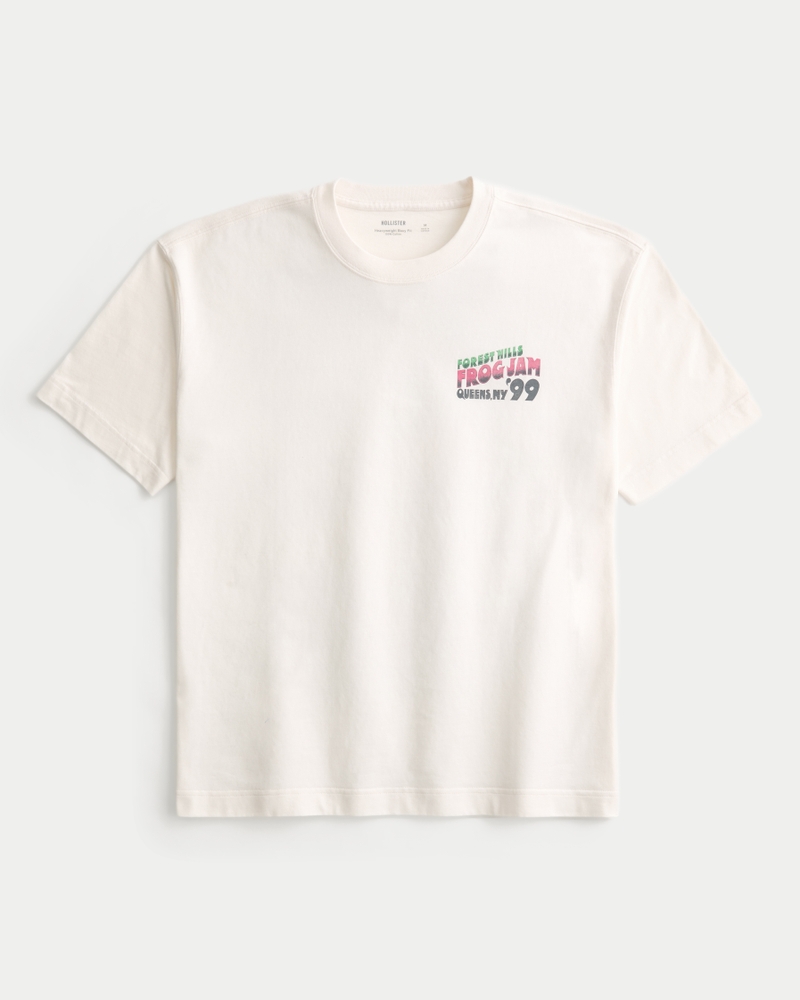 locker sitzendes schweres forest hills frog jam grafik-t-shirt