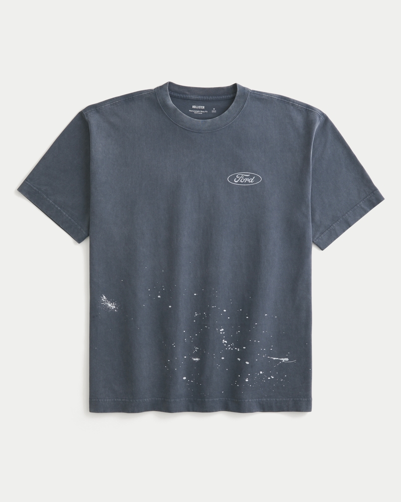dodge charger daytona grafik-t-shirt mit quadratischer passform schweres material