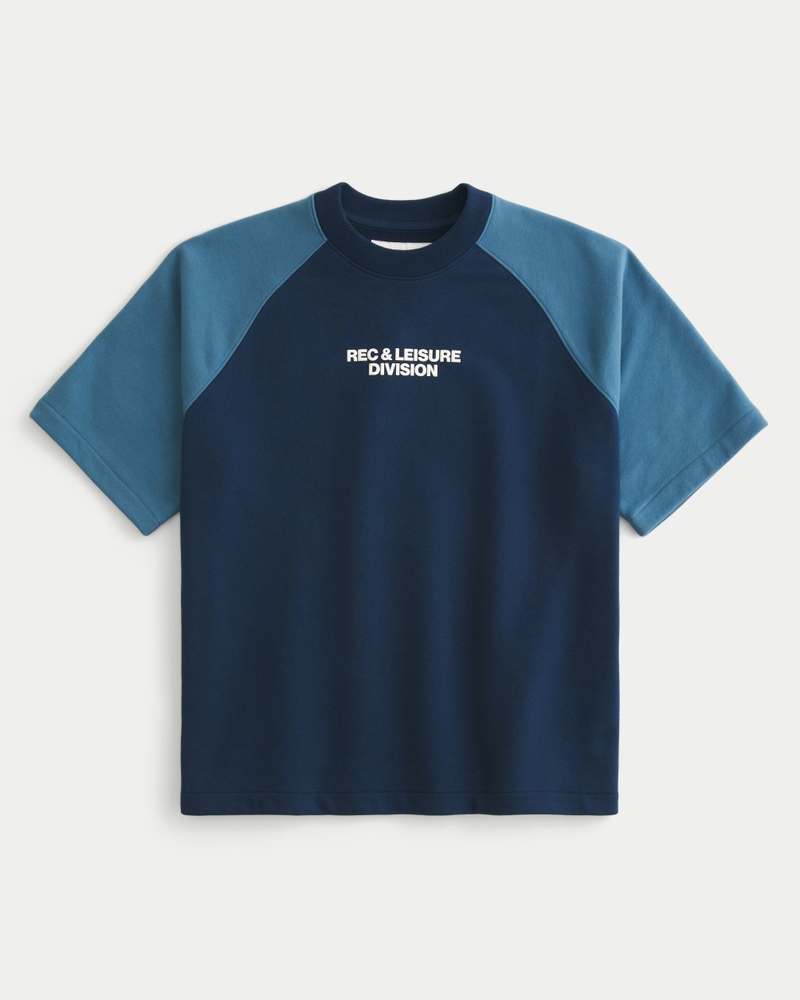 abteilung für freizeit und erholung gemustertes frottee-sweatshirt mit rundhalsausschnitt