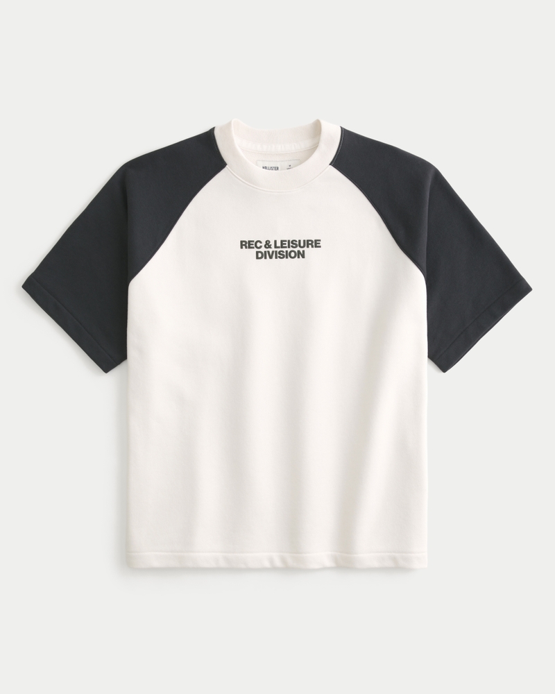 abteilung für freizeit und erholung gemustertes frottee-sweatshirt mit rundhalsausschnitt