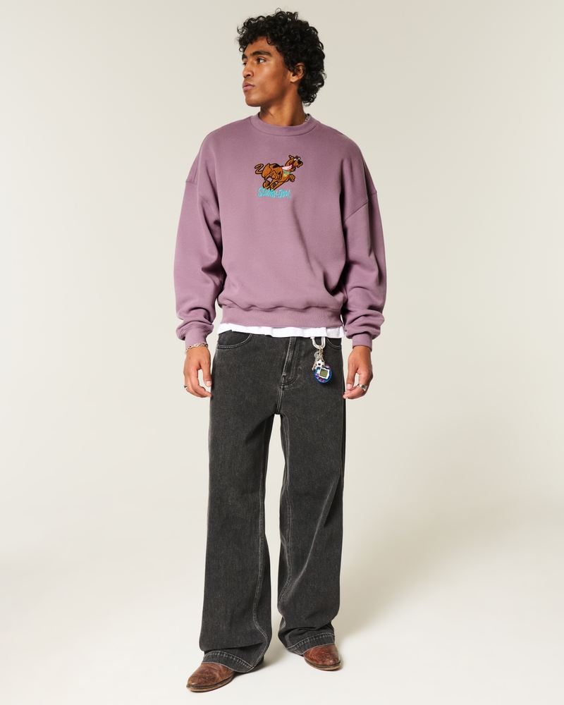locker sitzendes sweatshirt mit gürtel und rundhalsausschnitt mit hasenmuster