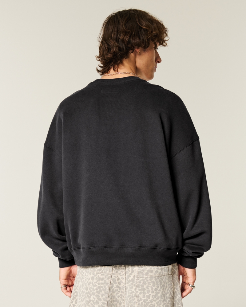 locker sitzendes sweatshirt mit gürtel und rundhalsausschnitt mit hasenmuster