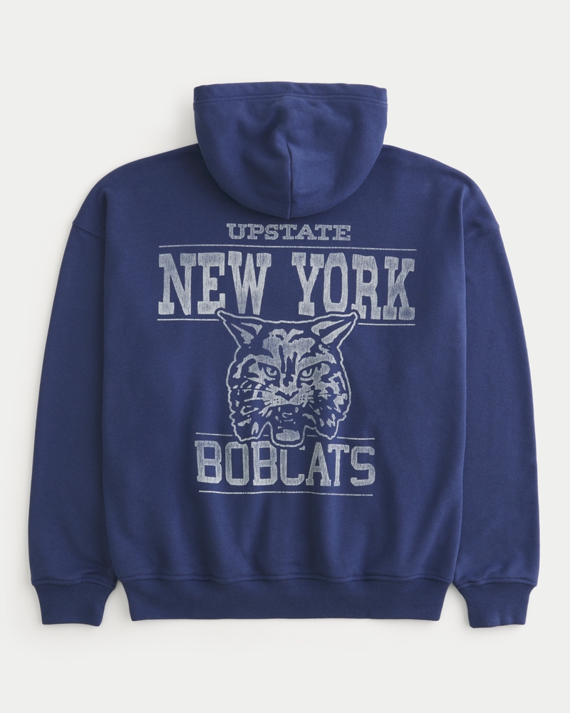 new york bobcats hoodie mit quadratischer passform