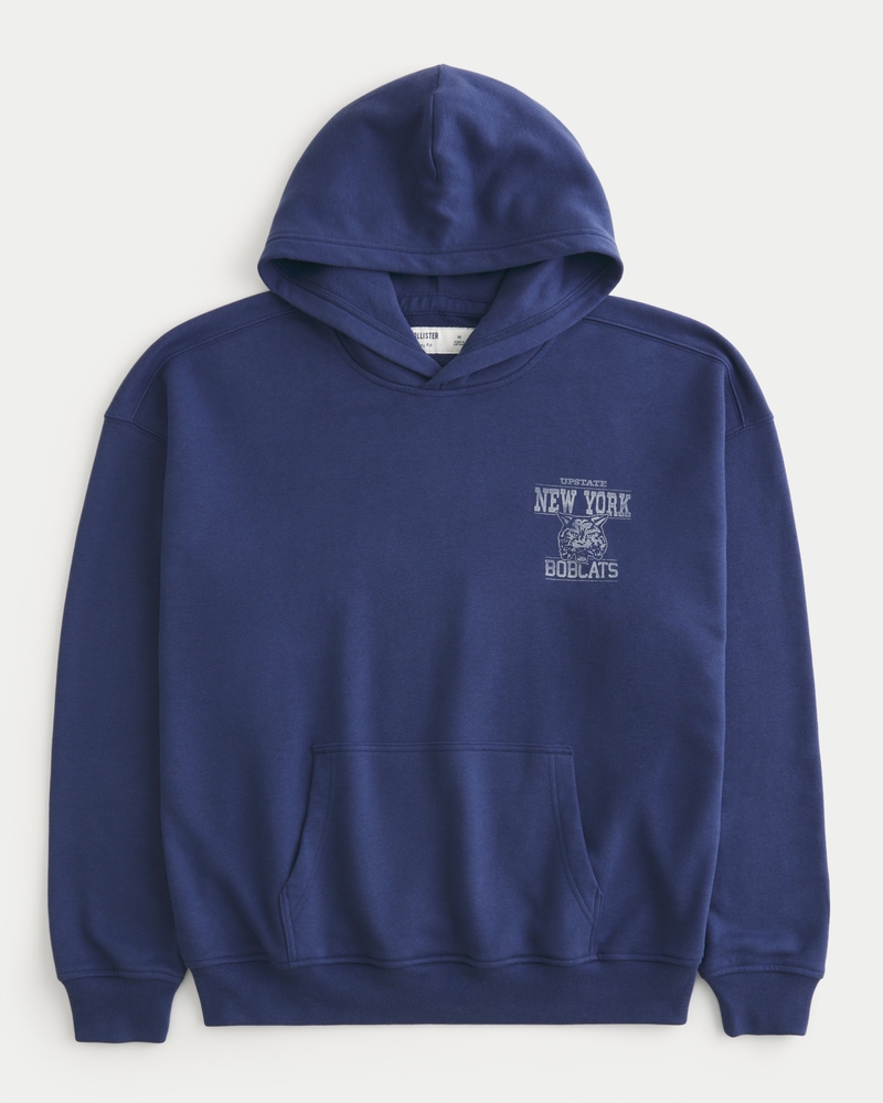 new york bobcats hoodie mit quadratischer passform